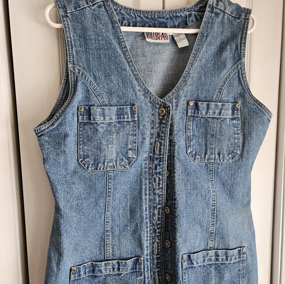 Blue Denim Button-Down Dress... BILL BLASS SIZE L - Picture 7 of 7